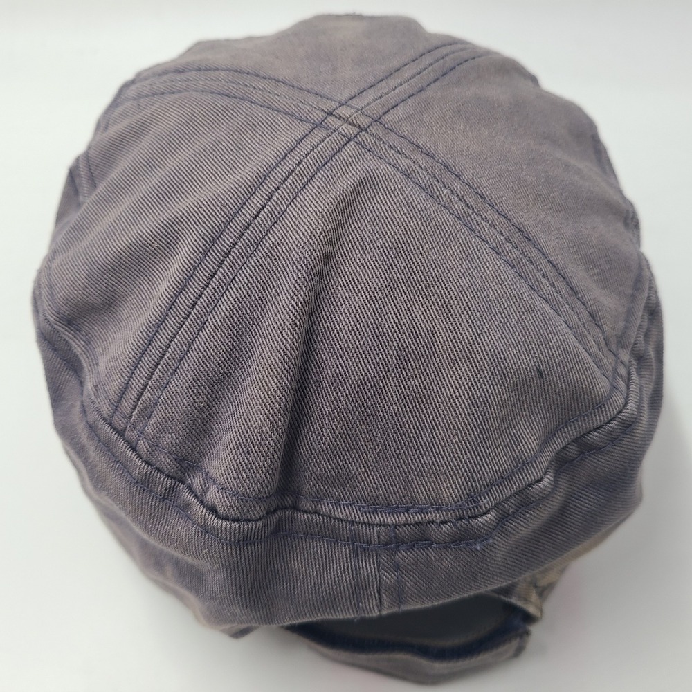 Apple Hat Adjustable Blue Distressed Cadet Military Army Cap Tech Logo Promo Men - Picture 11 of 14